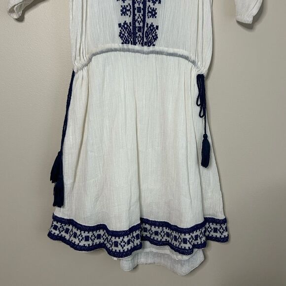 Anthropologie x Boemo Embroidered White Gauze Mini Dress Size Small - Picture 5 of 10